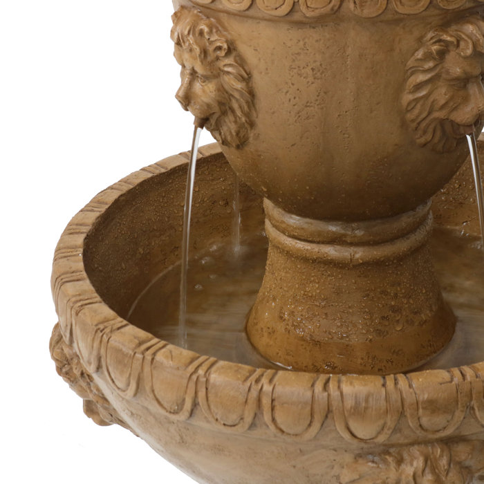 Astoria Grand Dunigan Resin Lion Fountain & Reviews Wayfair